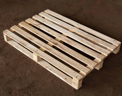 Dünne Standard-Holzpalette, gebraucht, 800 x 1200 mm, wärmebehandelt gemäß HT IPPC